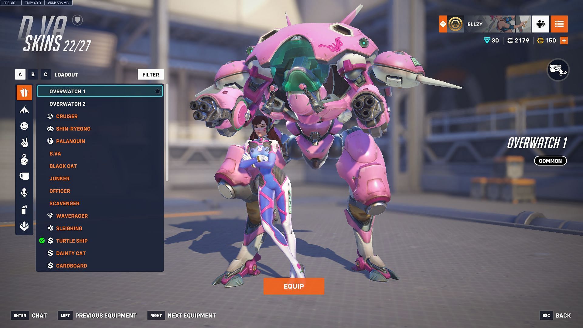 Overwatch 1 default skin (Image via Sportskeeda Gaming | Blizzard Entertainment)